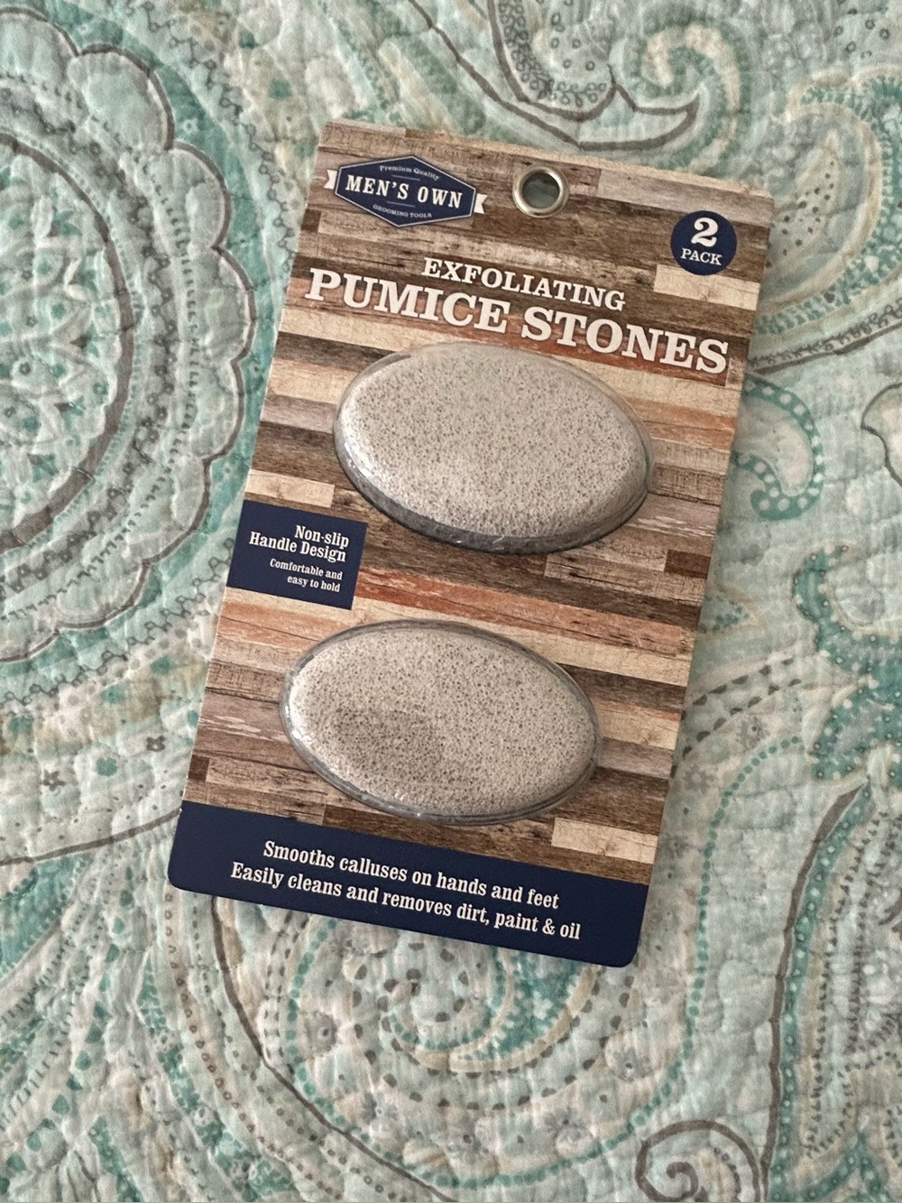 Men’s Own Brand Pair of Exfoliating Pumice Stones Brand New Unopened